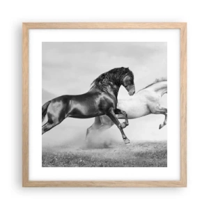 Plakat w ramie jasny dąb - Anioły i demony - 40x40 cm