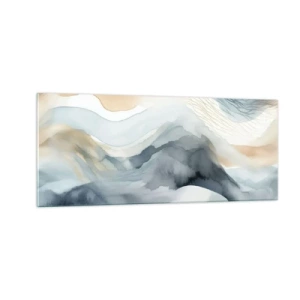 Obraz na szkle - Abstrakcja śnieżna i mglista - 100x40 cm