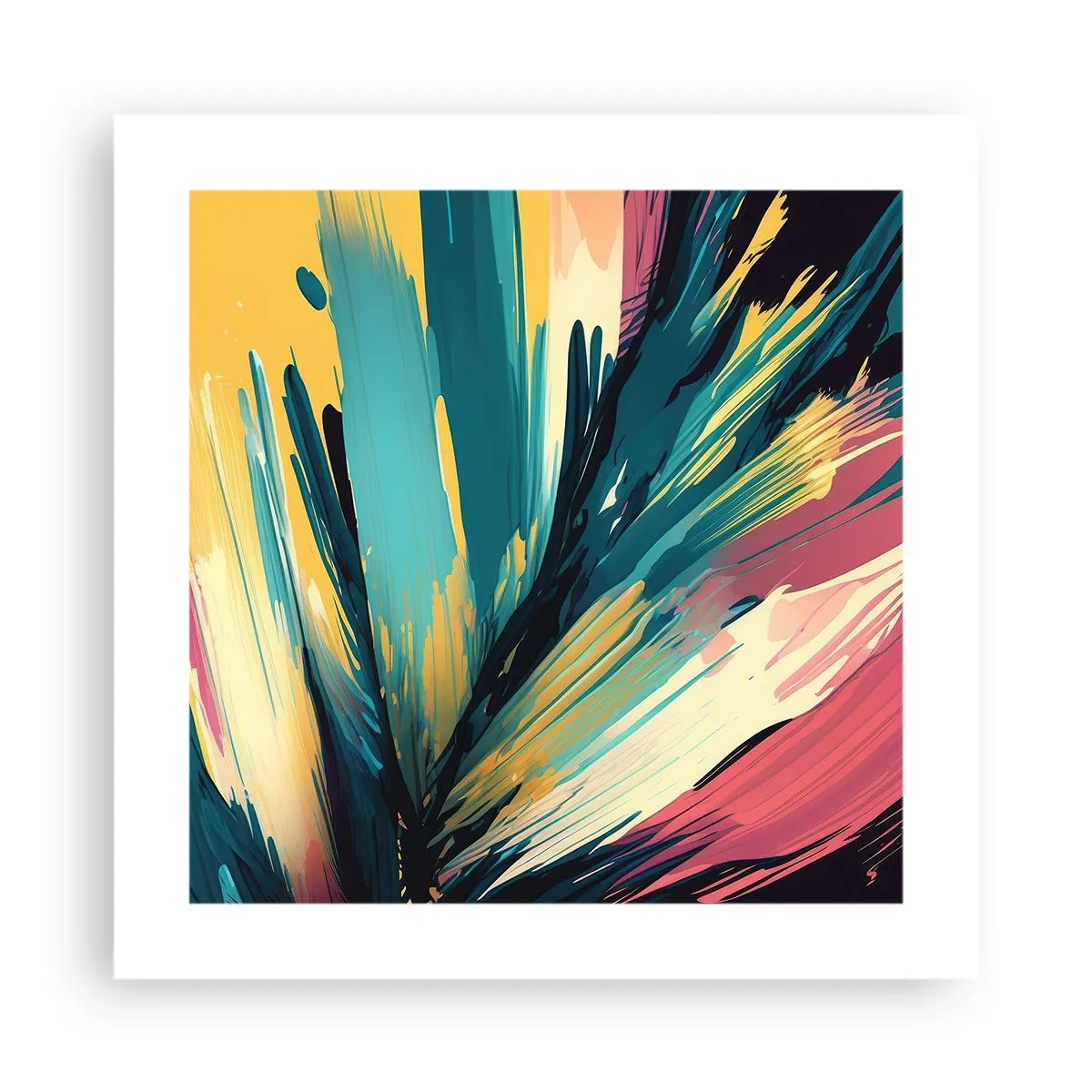 Plakat - Kompozycja – eksplozja radości - 40x40 cm