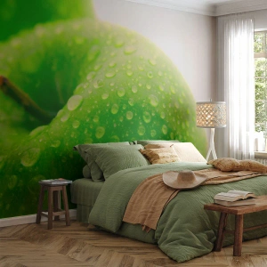 Fototapeta Standard Eco - Zielona chłodna świeżość - Owoce, Jabłko, Gastronomia - 200x140 cm
