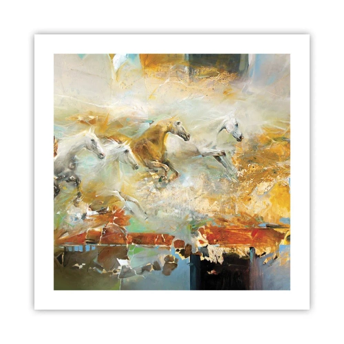 Plakat - Galopem przez światło - 50x50 cm