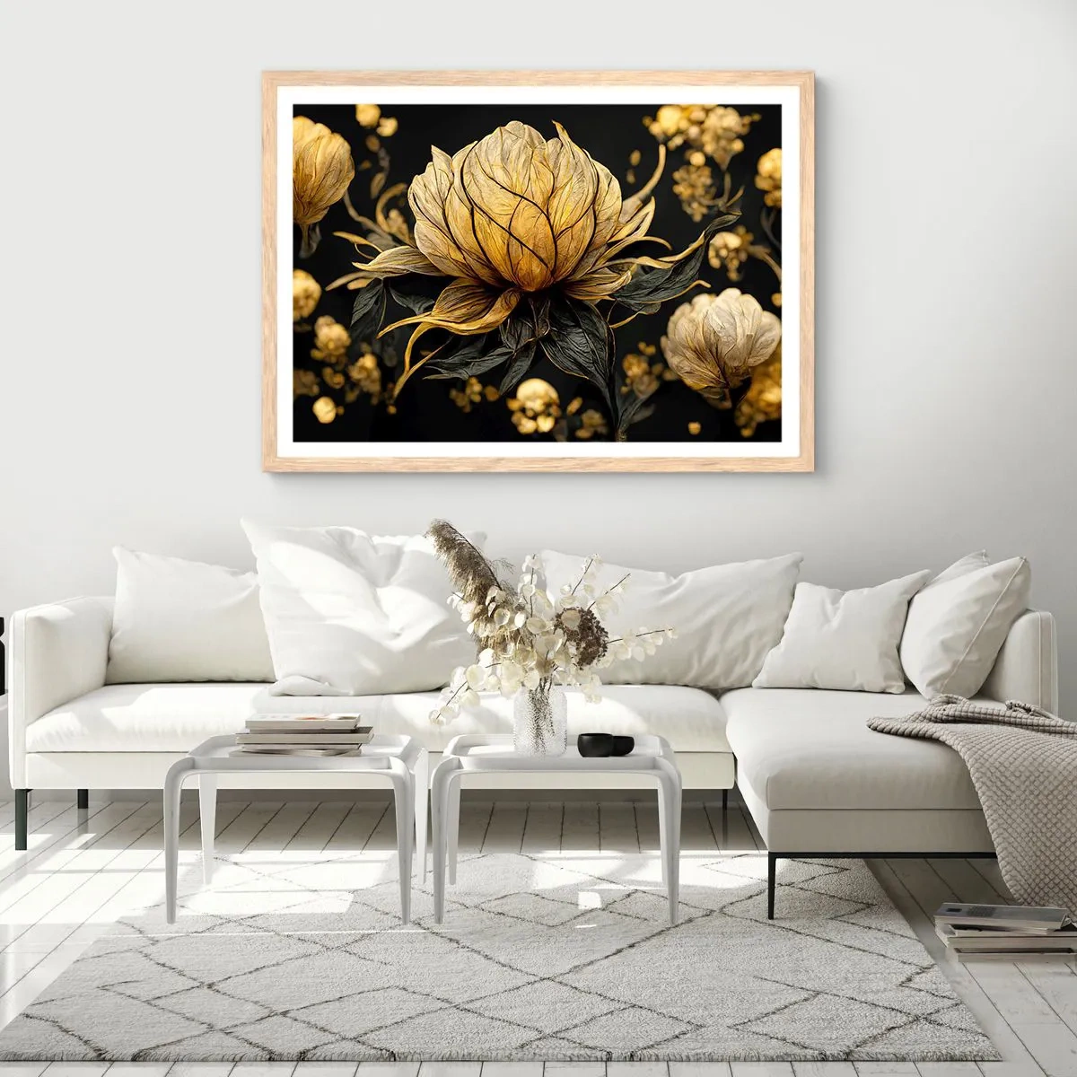 Plakat w ramie jasny dąb - Subtelna kruchość - 40x30 cm