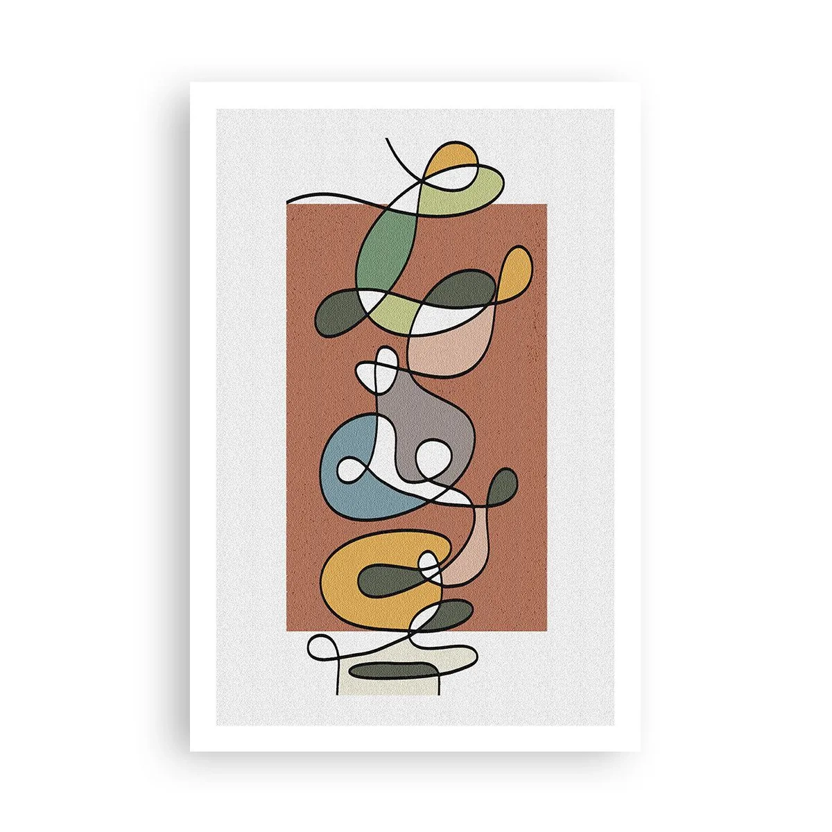 Plakat - Abstrakcja: kolorowy pląs - 61x91 cm