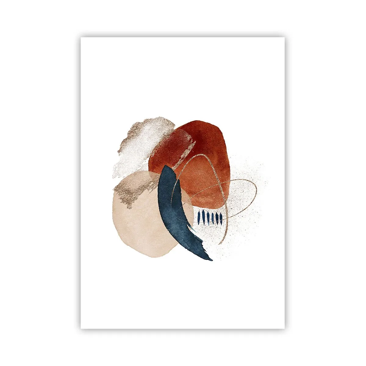 Plakat - Owalna kompozycja - 70x100 cm
