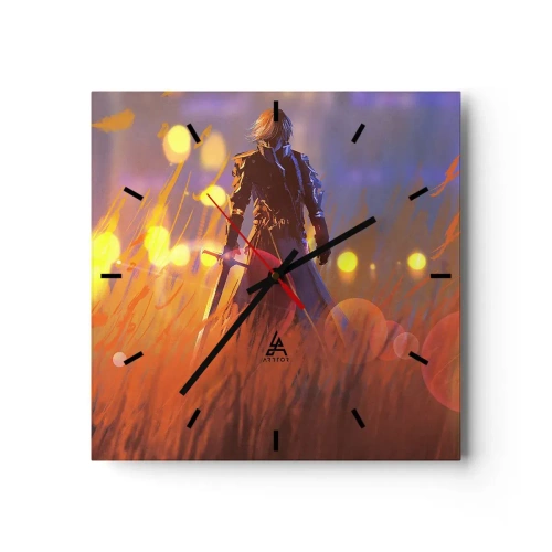 Zegar ścienny - Błędny rycerz - 40x40 cm