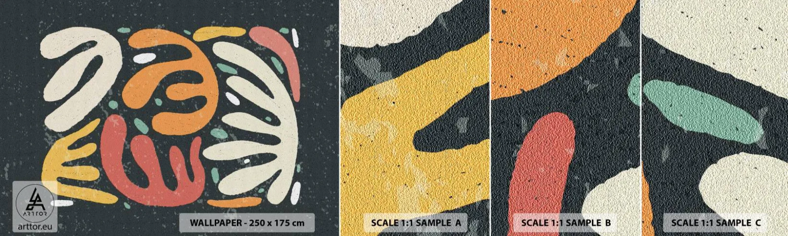 Fototapeta Próbka Samoprzylepna Deluxe Sticker - Kompozycja – zaraz cię schwytam - Boho, Minimalizm, Postarzane - 100x30 cm