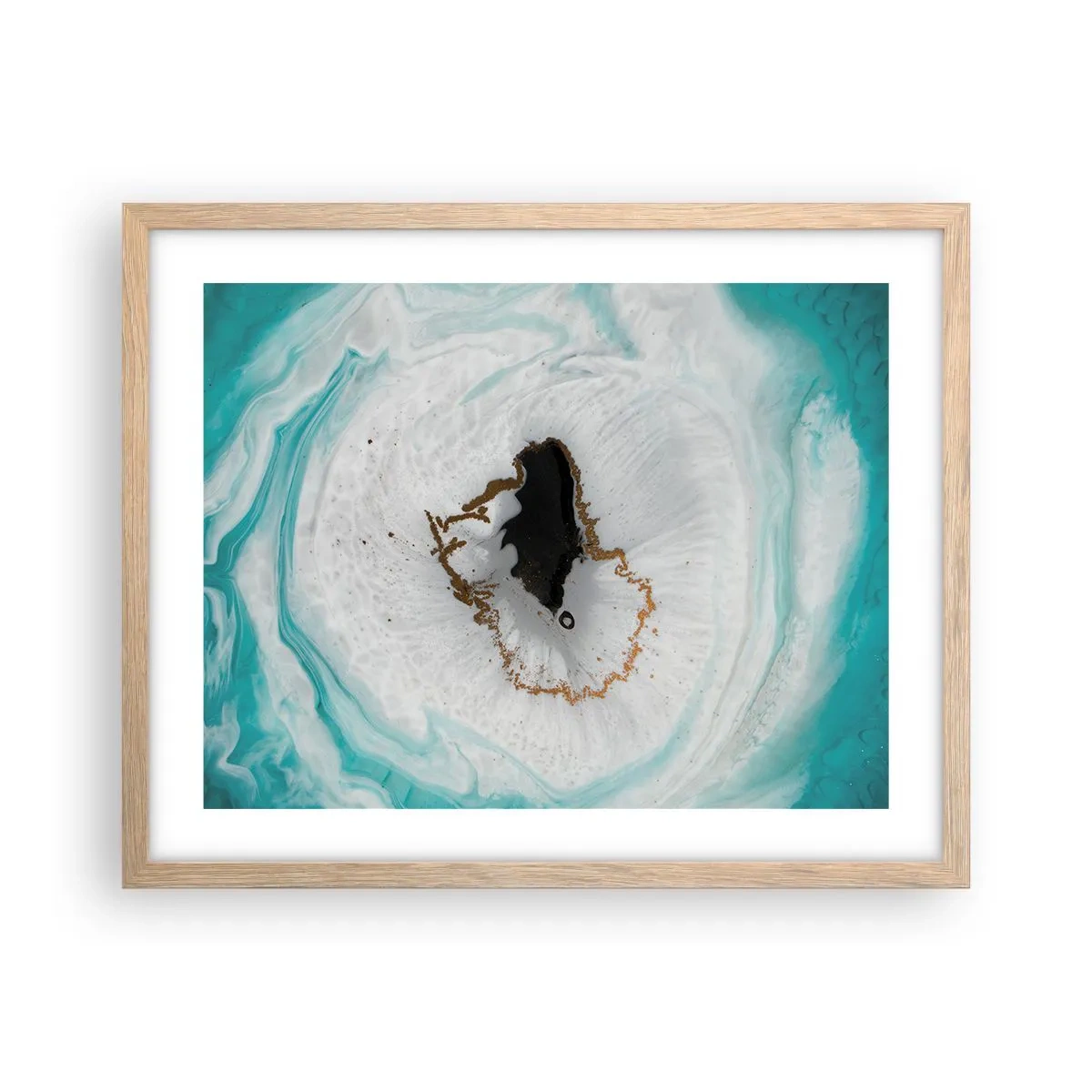 Plakat w ramie jasny dąb - Wniknąć do wnętrza - 50x40 cm