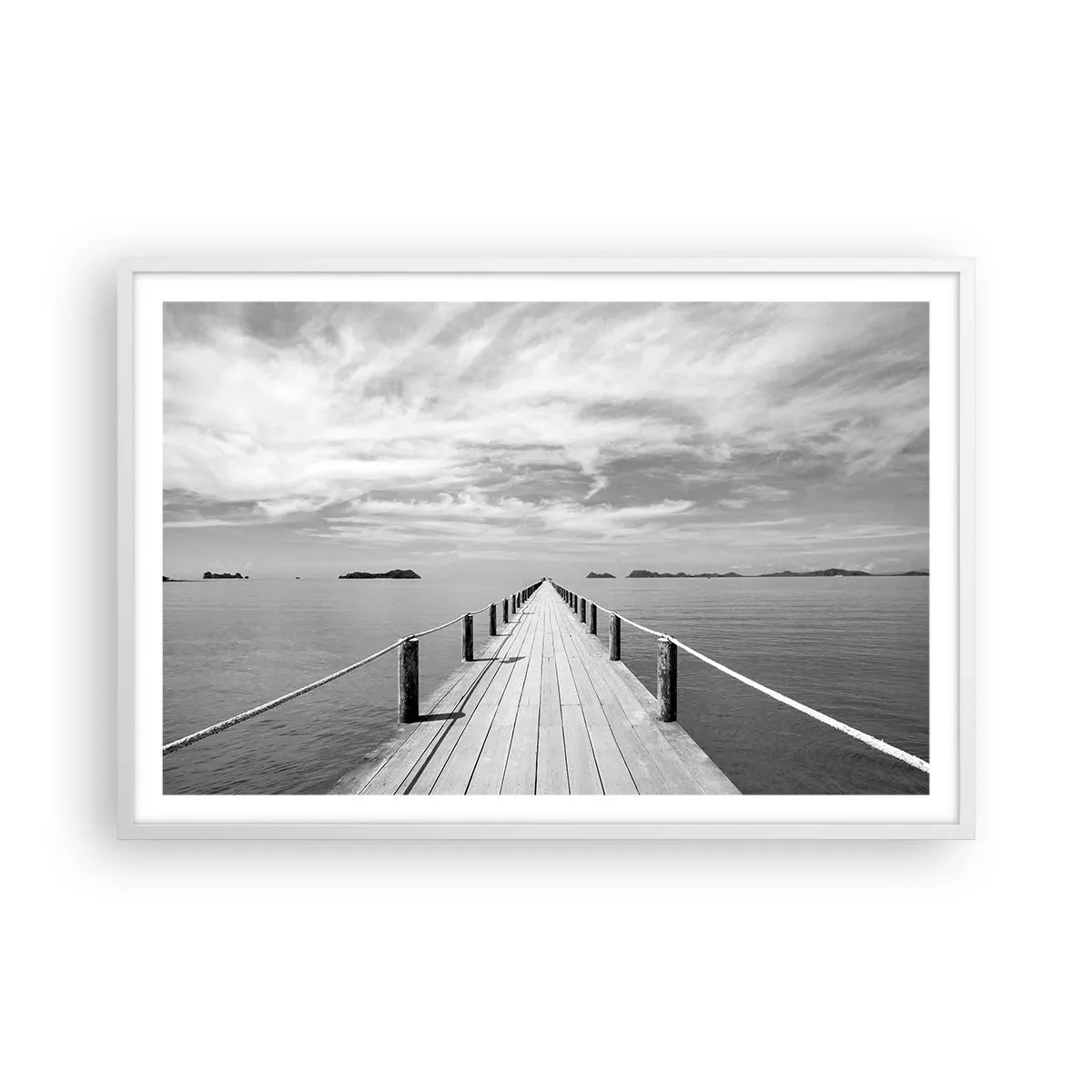 Plakat w białej ramie - A może podróż… - 91x61 cm