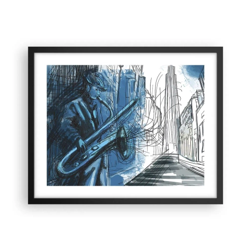 Plakat w czarnej ramie - Miejska rapsodia - 50x40 cm