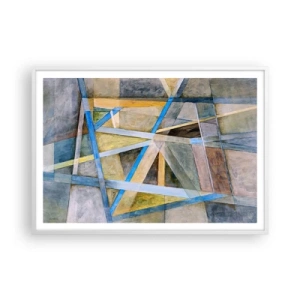 Plakat w białej ramie - Na wprost czy na skos? - 100x70 cm