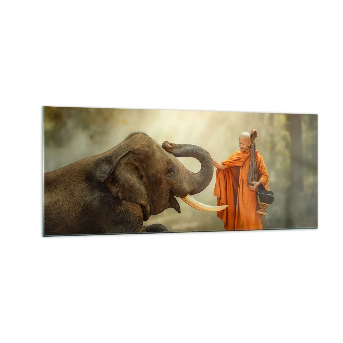 Obraz na szkle - Spotkanie w podróży - 100x40 cm