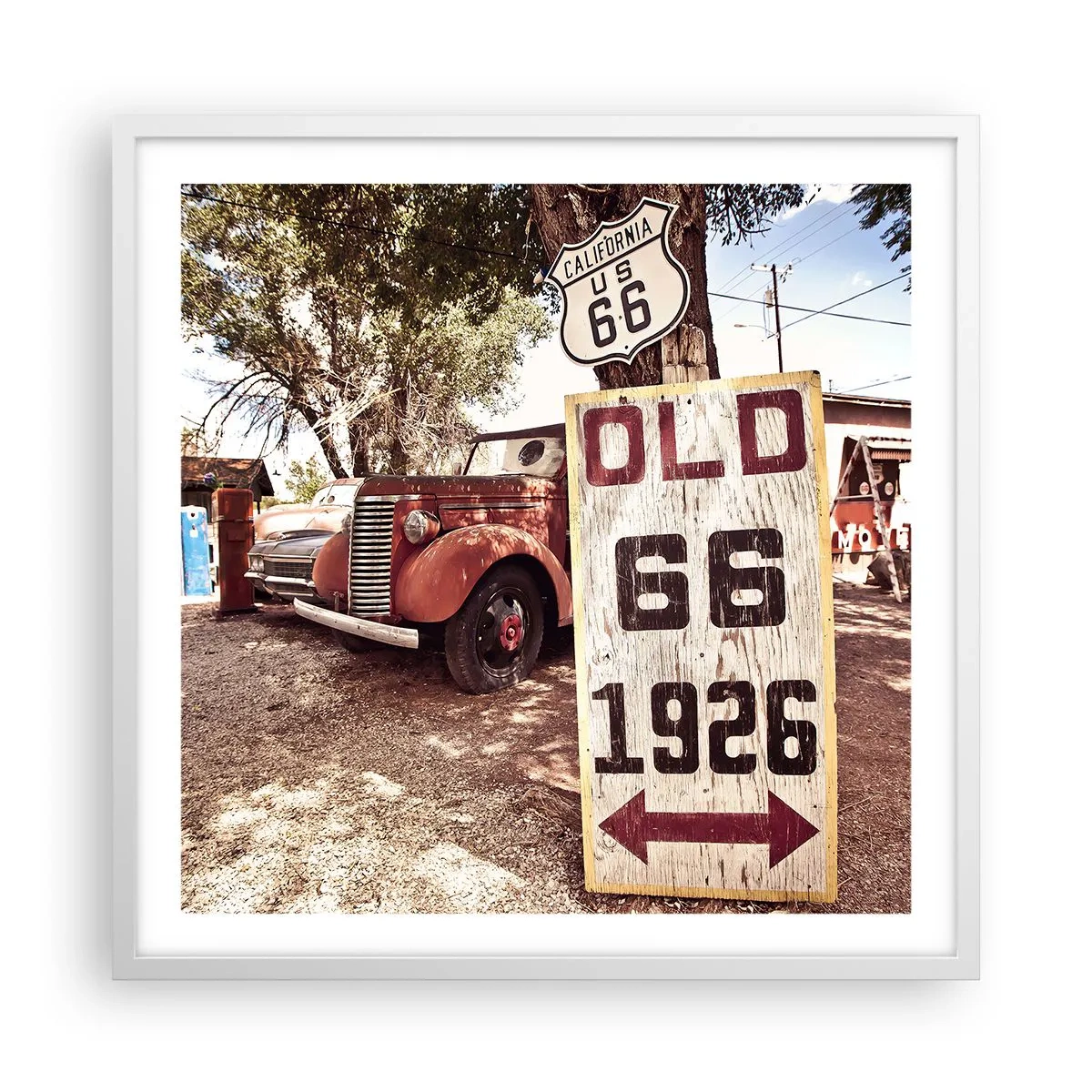 Plakat w białej ramie - Legenda amerykanskiej prowincji - 60x60 cm