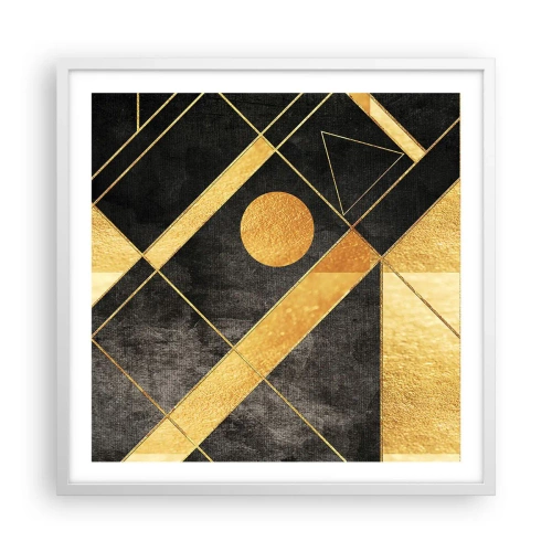 Plakat w białej ramie - Słońce pustyni - 60x60 cm