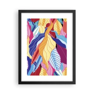Plakat w czarnej ramie - Kolorowy bałagan - 30x40 cm