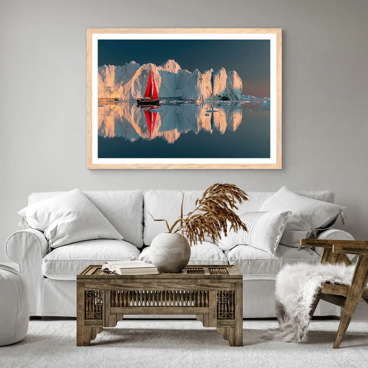 Plakat w ramie jasny dąb - Na krańcu świata - 70x50 cm