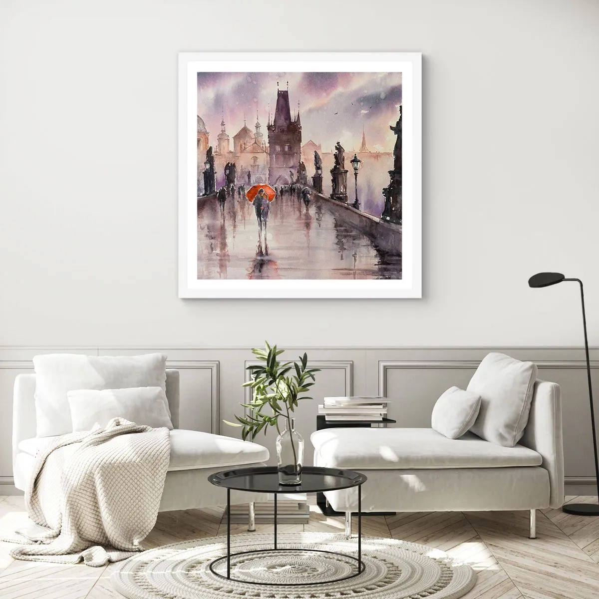 Plakat w białej ramie - Ludzie się nie zmieniają - 30x30 cm