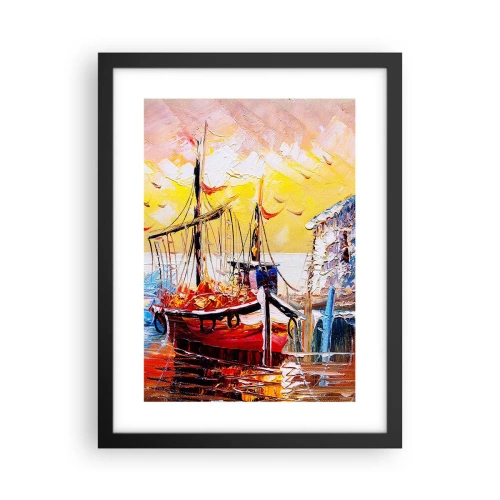 Plakat w czarnej ramie - Szczęśliwy powrót - 30x40 cm