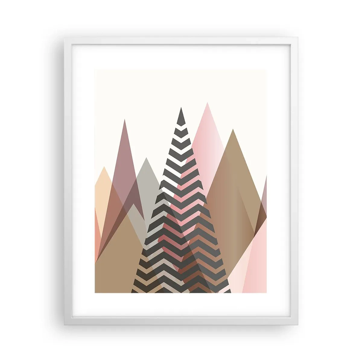 Plakat w białej ramie - Piramidalny widok - 40x50 cm