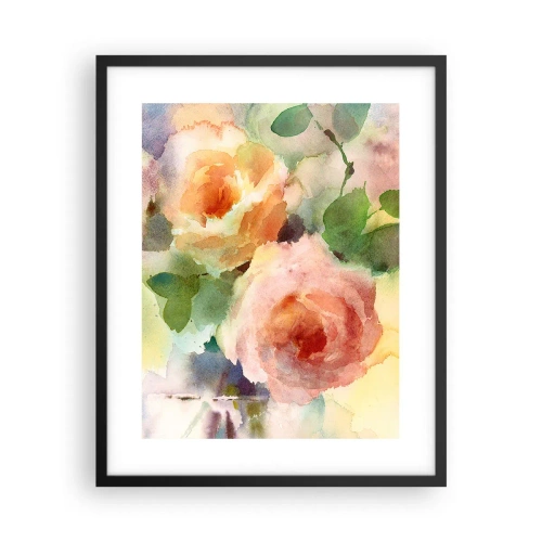 Plakat w czarnej ramie - Delikatne jak akwarela - 40x50 cm