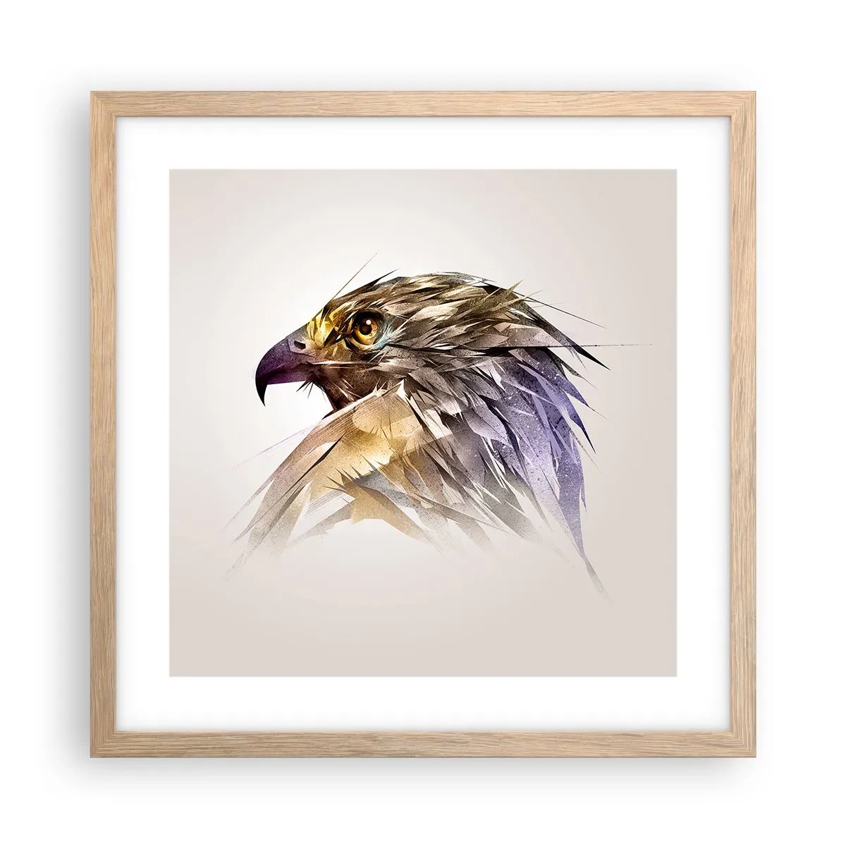Plakat w ramie jasny dąb - Portret wojownika - 40x40 cm
