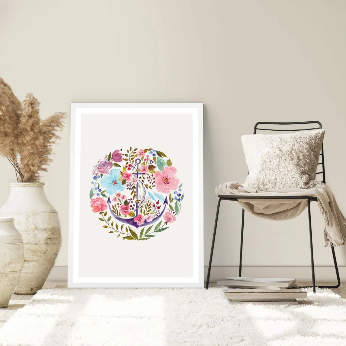 Plakat w białej ramie - Dobry sen żeglarza - 70x100 cm