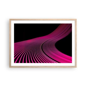 Plakat w ramie jasny dąb - Aleja światła - 70x50 cm