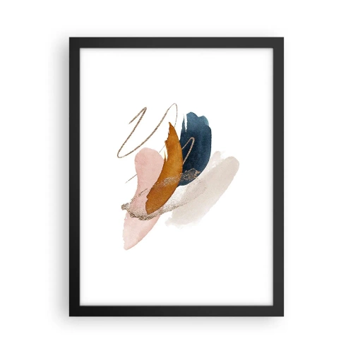 Plakat w czarnej ramie - Kompozycja uskrzydlona - 30x40 cm