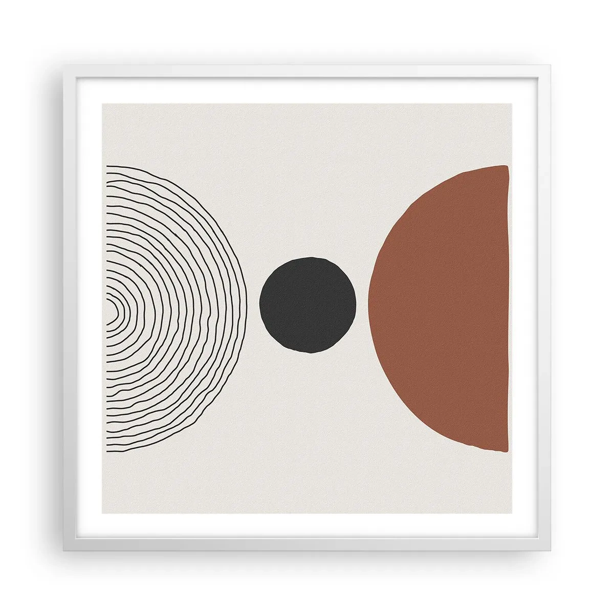 Plakat w białej ramie - W centrum uwagi - 60x60 cm