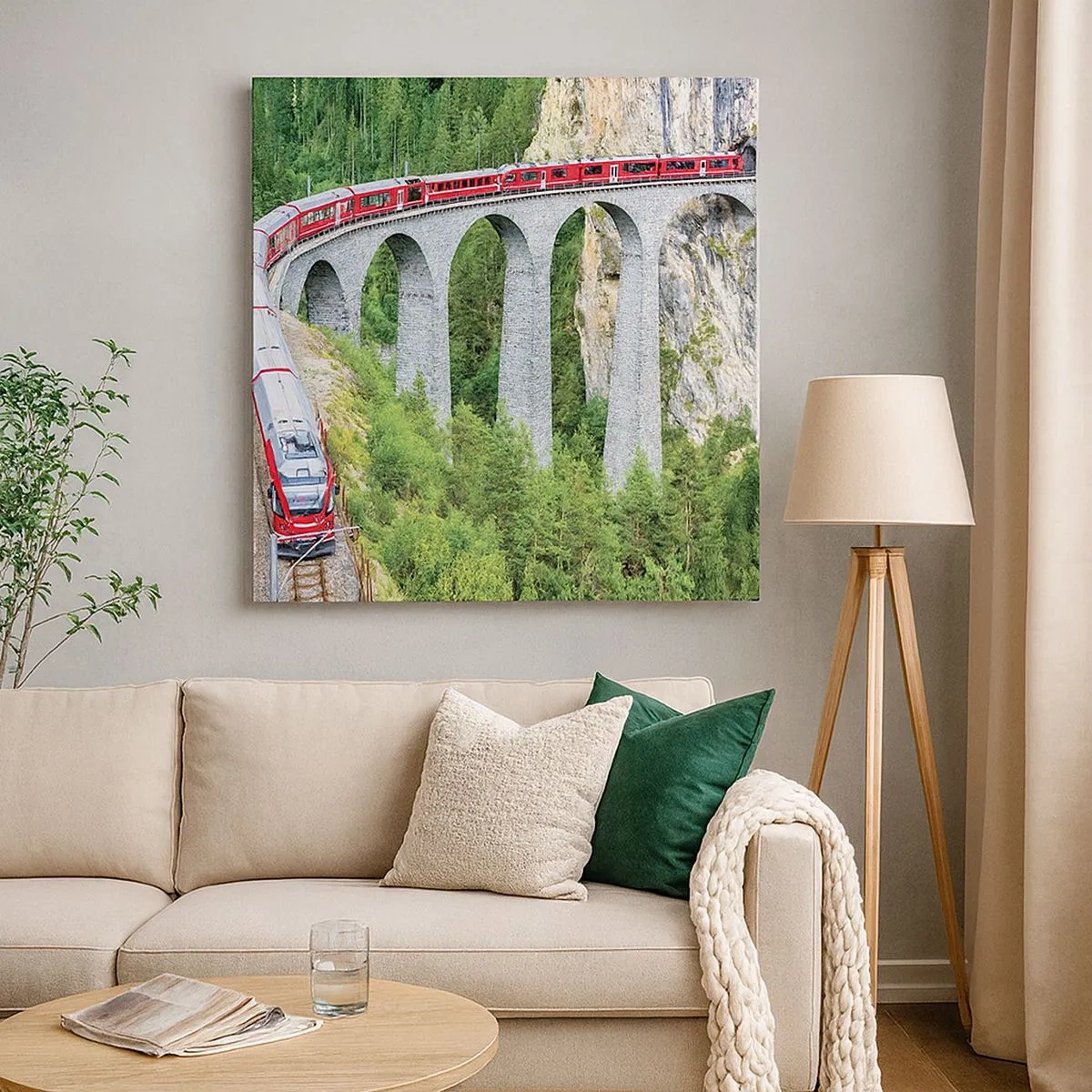 Obraz na płótnie - Kolej na górskie widoki - 30x30 cm