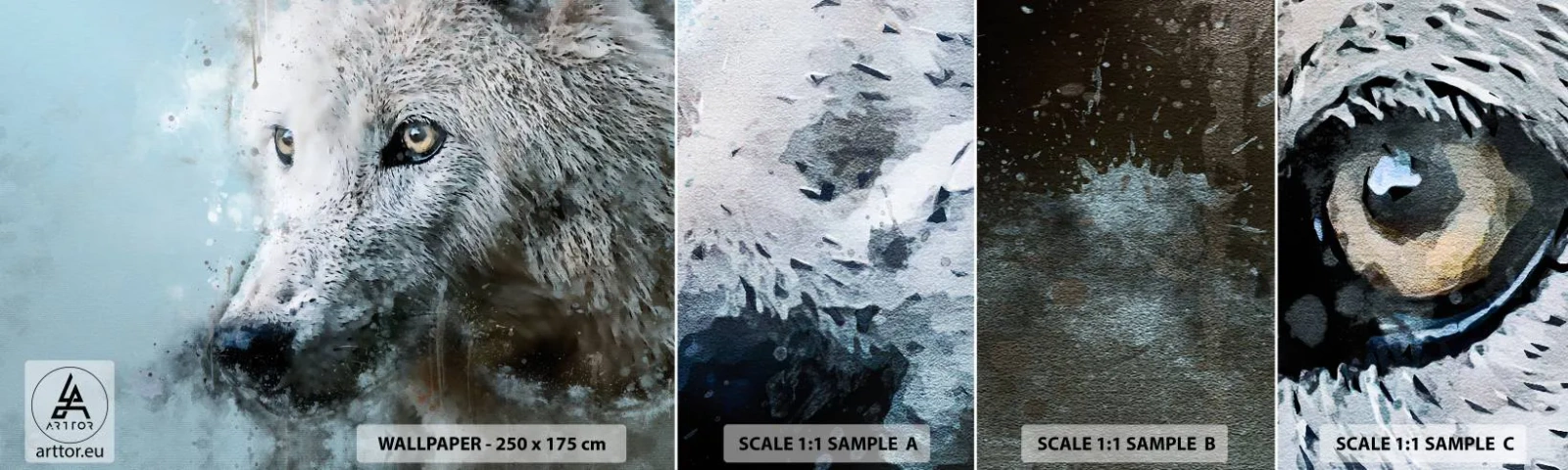 Fototapeta Próbka Standard Eco - Poznaj wilczą duszę - Zwierzęta, Wilk, Drapieżnik - 100x30 cm