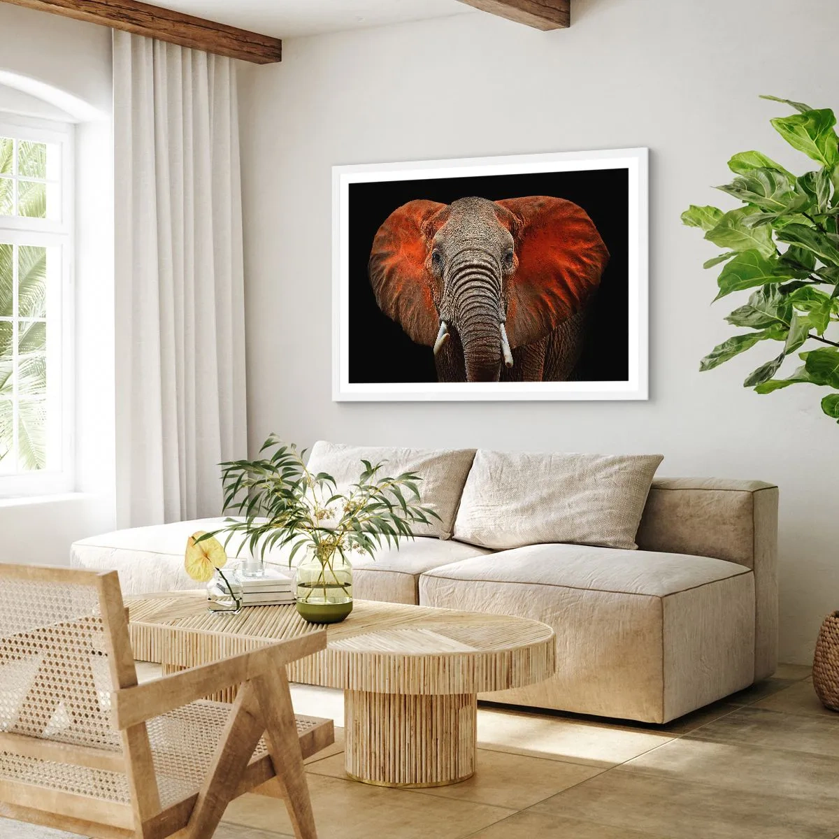 Plakat w białej ramie - Jestem dziki, a ty? - 40x30 cm