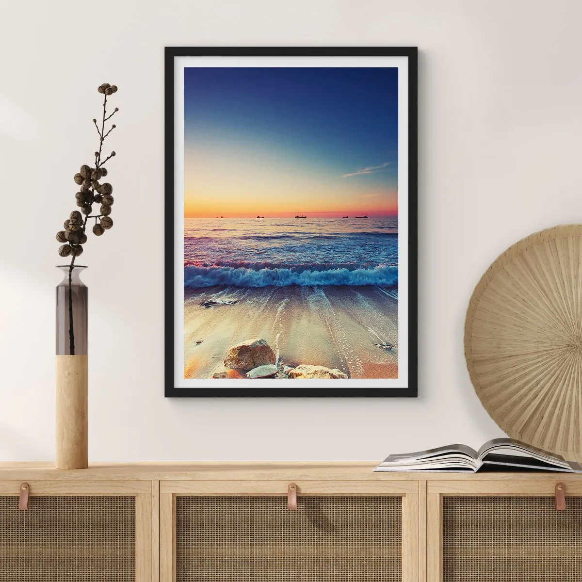 Plakat w czarnej ramie - A co za horyzontem? - 40x50 cm