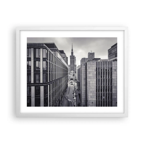 Plakat w białej ramie - Warszawska dolina - 50x40 cm