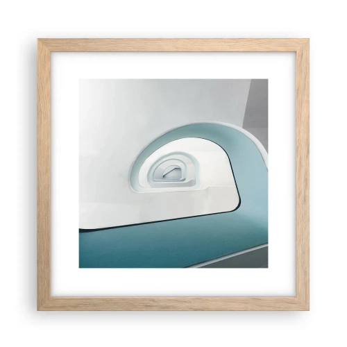 Plakat w ramie jasny dąb - Do dna błękitu - 30x30 cm