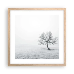 Plakat w ramie jasny dąb - Przeciw nicości - 40x40 cm