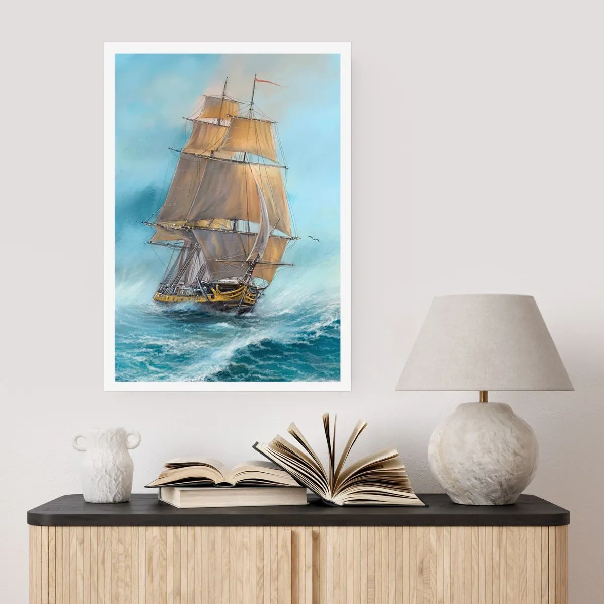Plakat - Mknący po falach - 61x91 cm