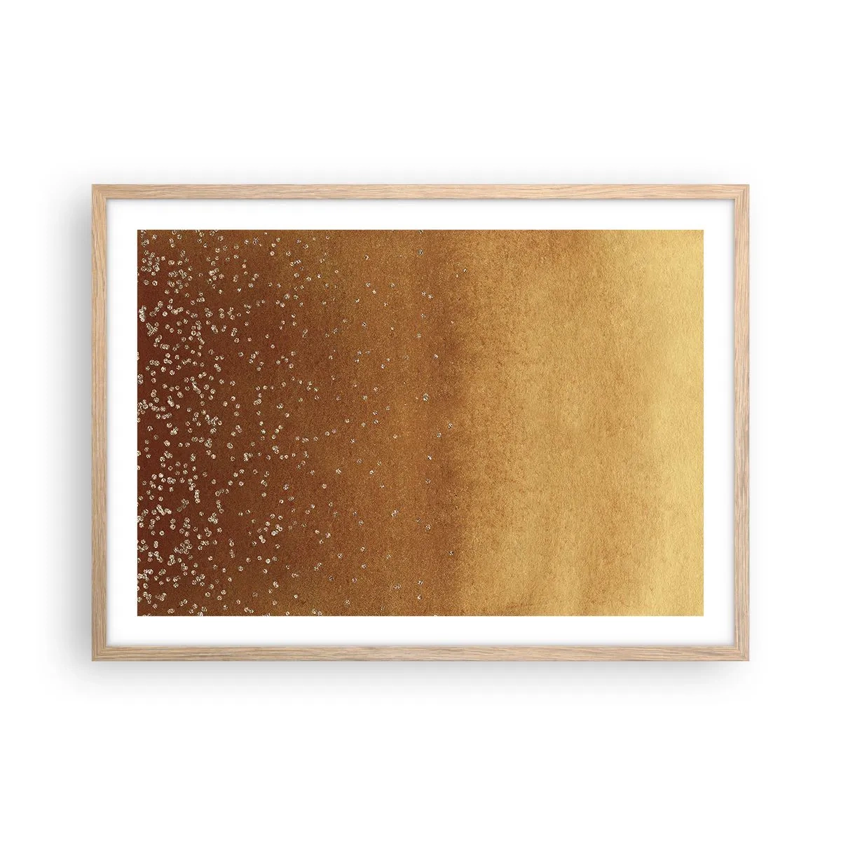 Plakat w ramie jasny dąb - Narodziny światła - 70x50 cm