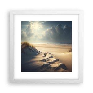 Plakat w białej ramie - Kojący pejzaż - 30x30 cm