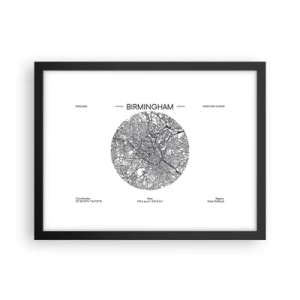 Plakat w czarnej ramie - Anatomia Birmingham - 40x30 cm