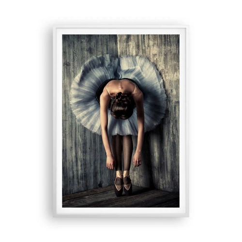 Plakat w białej ramie - Gdy cichnie muzyka - 70x100 cm