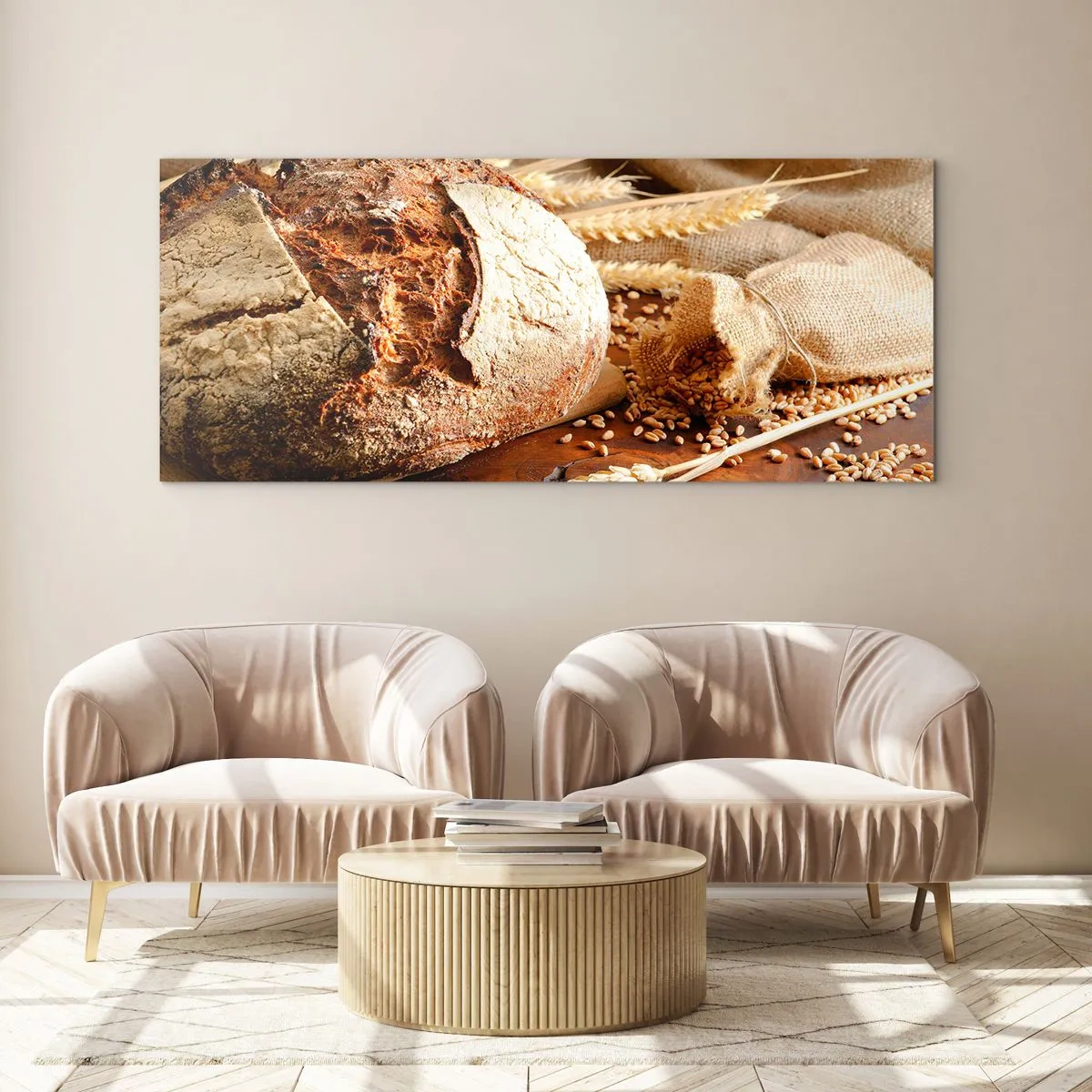 Obraz na szkle - Apetyczny, wonny, chrupiący - 100x40 cm