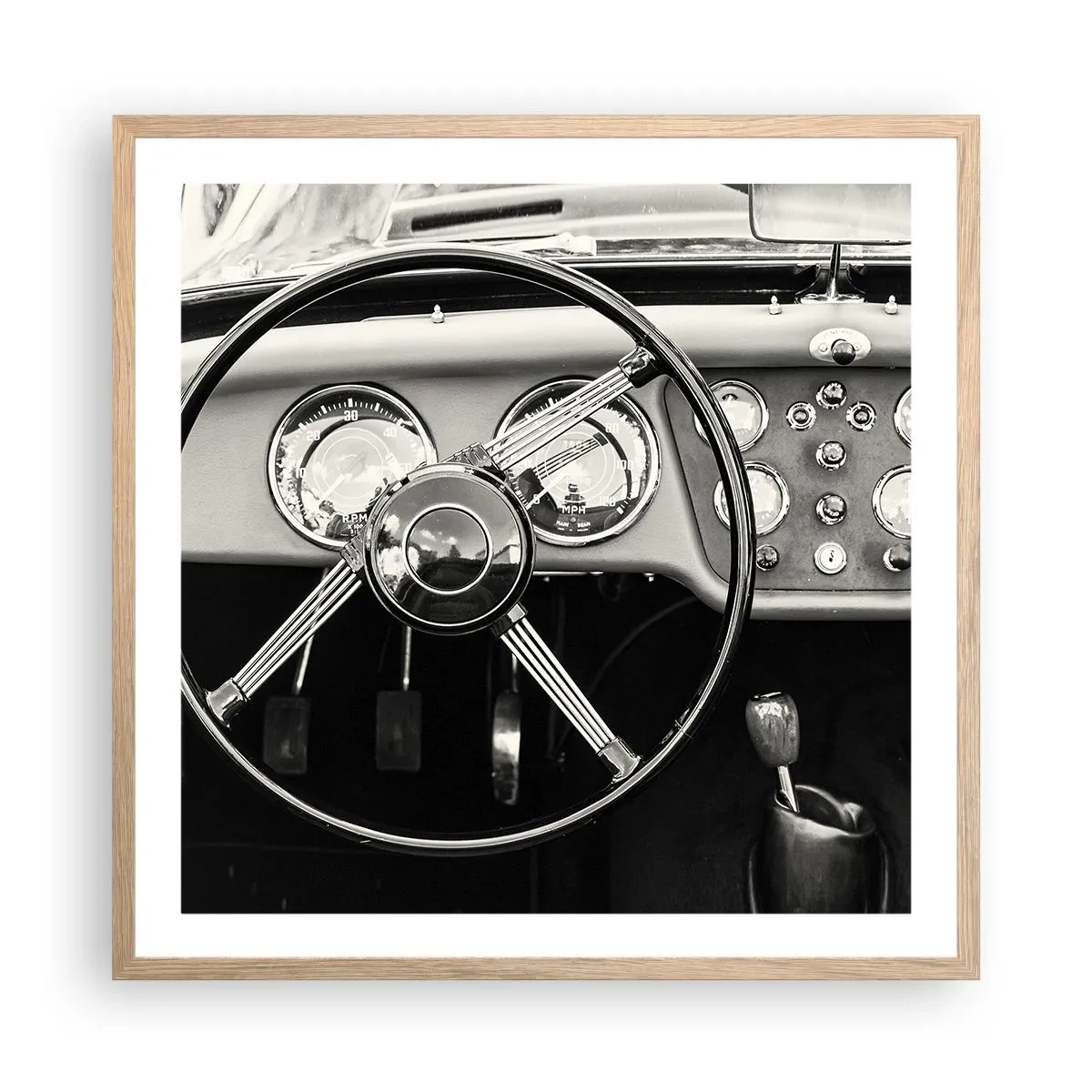 Plakat w ramie jasny dąb - Marzenie kolekcjonera - 60x60 cm