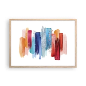 Plakat w ramie jasny dąb - W górę i w dół  - 70x50 cm