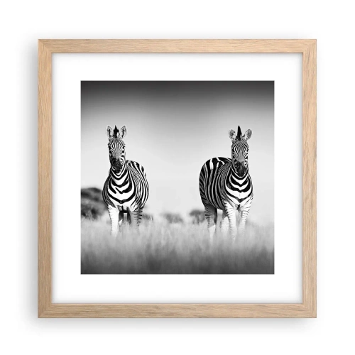 Plakat w ramie jasny dąb - A jednak świat jest czarno-biały - 30x30 cm