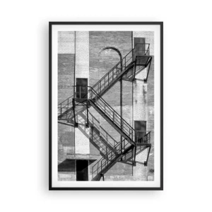 Plakat w czarnej ramie - Industrialny styl - 61x91 cm