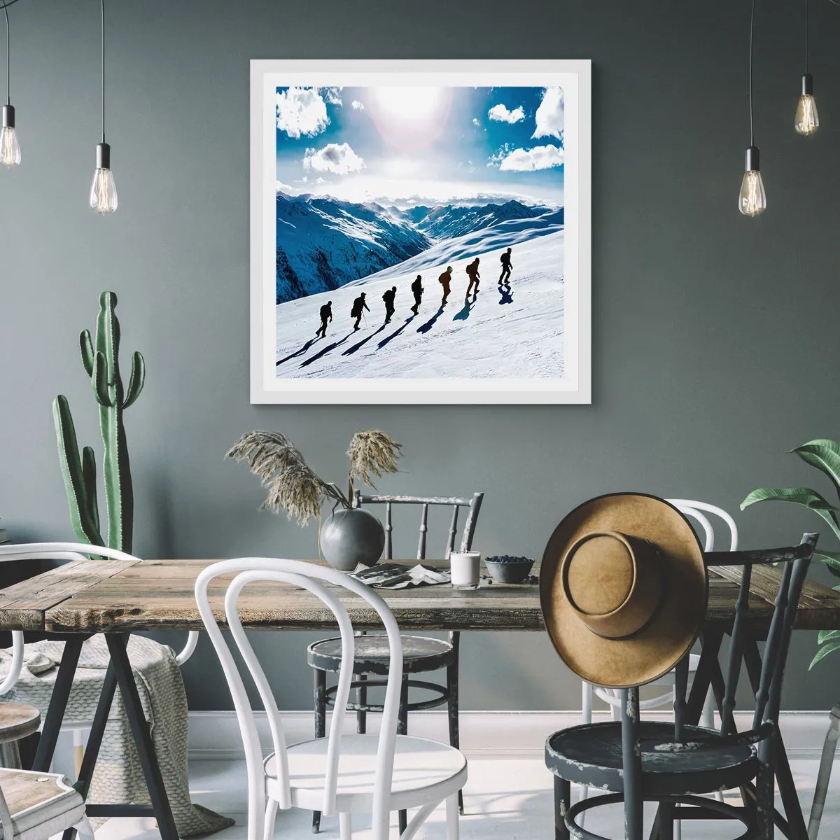 Plakat w białej ramie - Drużyna zdobywców - 30x30 cm