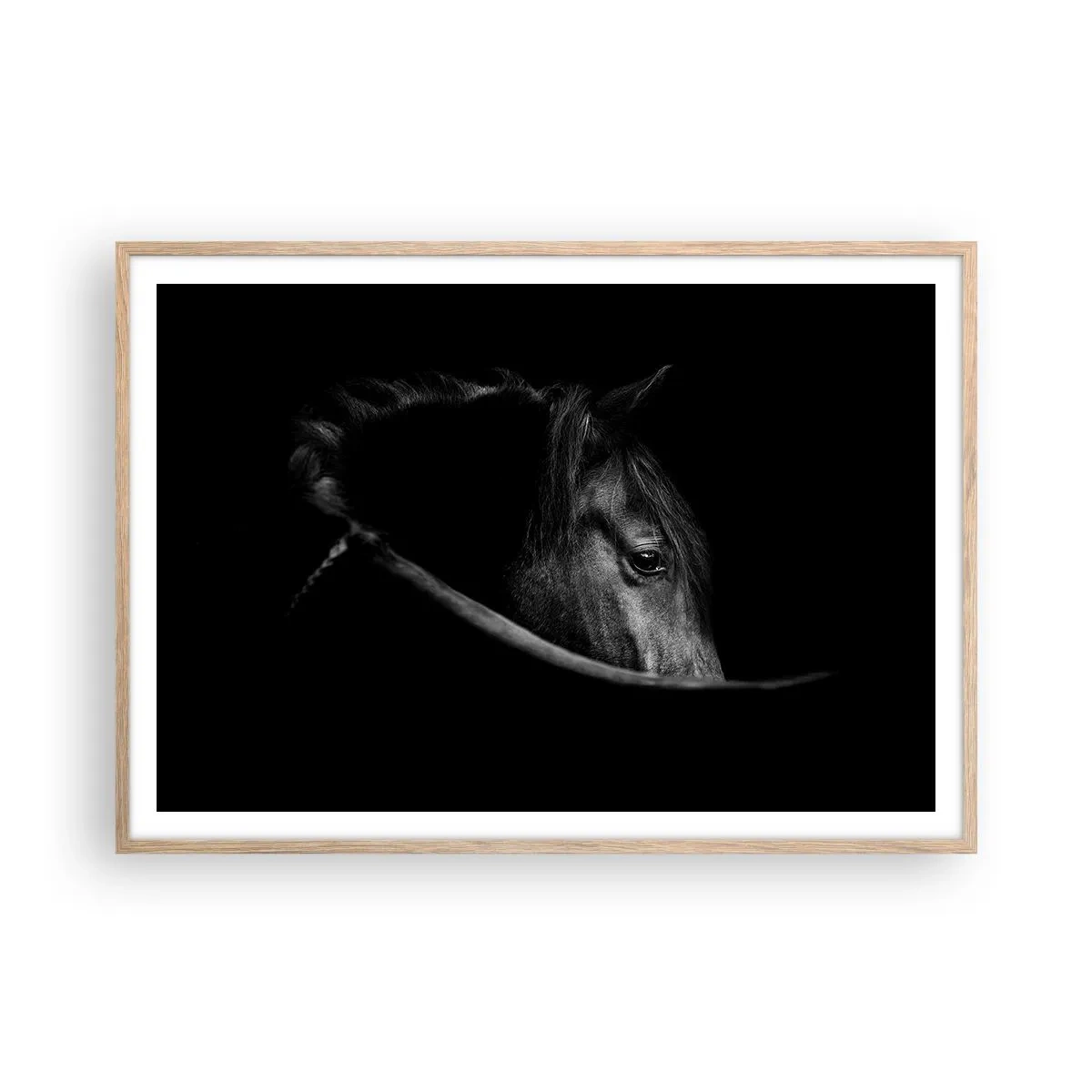 Plakat w ramie jasny dąb - Czarny książę - 100x70 cm