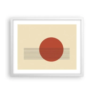 Plakat w białej ramie - W koło i dalej - 50x40 cm