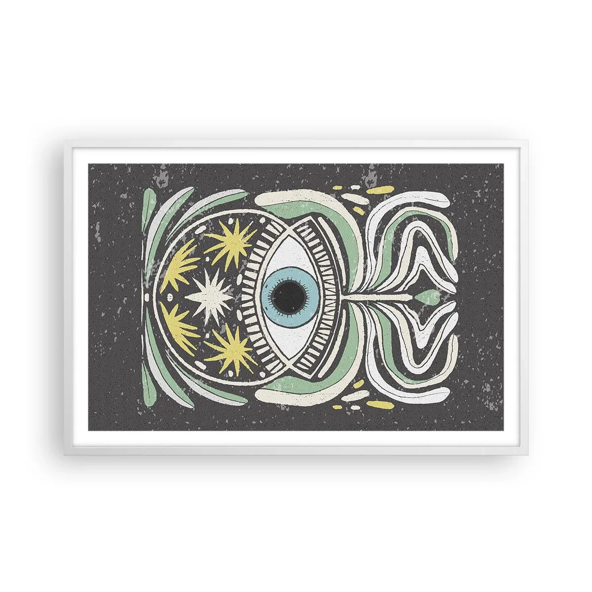 Plakat w białej ramie - Plemienne rytuały - 91x61 cm