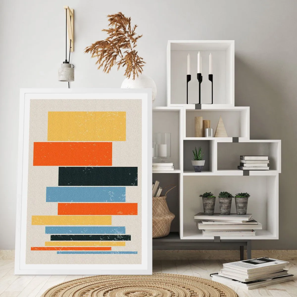 Plakat w białej ramie - Zapis muzyki - 40x50 cm